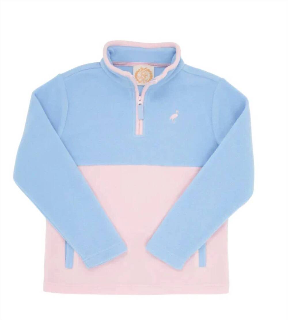 NEW THE BEAUFORT BONNET COMPANY kid's canter collar half zip sweatshirt in color